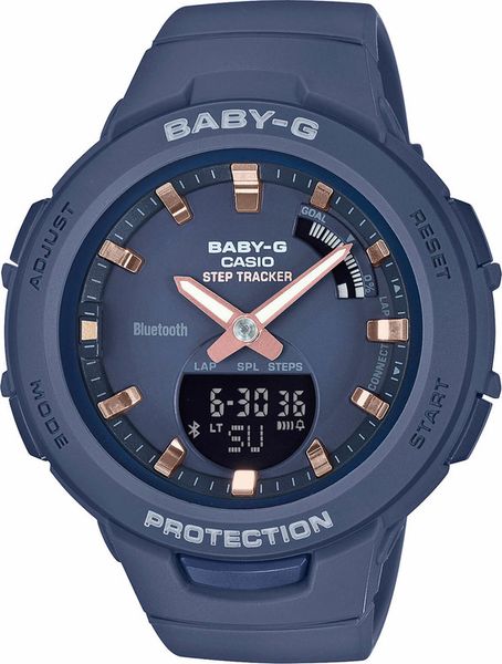 Dámske hodinky CASIO BSA B100-2A Baby-G Step Tracker, BLUETOOTH