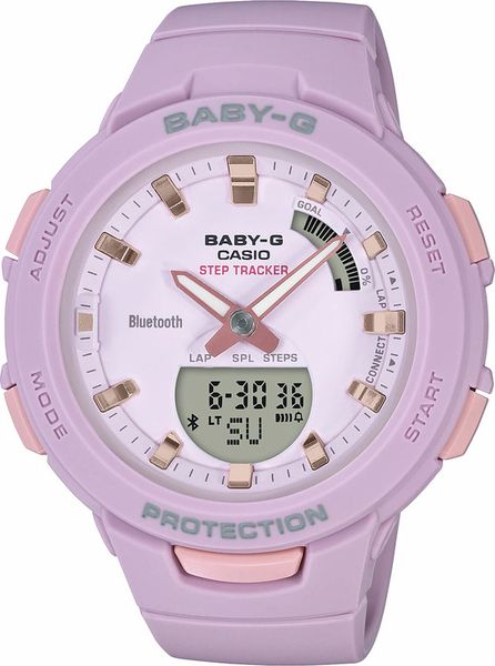 Dámske hodinky CASIO BSA B100-4A2 Baby-G Step Tracker, BLUETOOTH