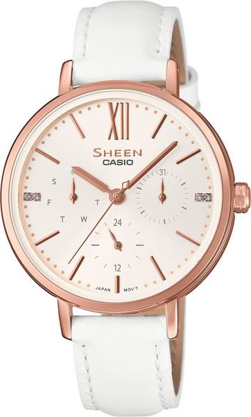 Dámske hodinky CASIO SHE 3064PGL-7A SHEEN Swarovski® Crystals
