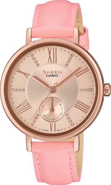 Dámske hodinky CASIO SHE 3066PGL-4A SHEEN Swarovski® Crystals