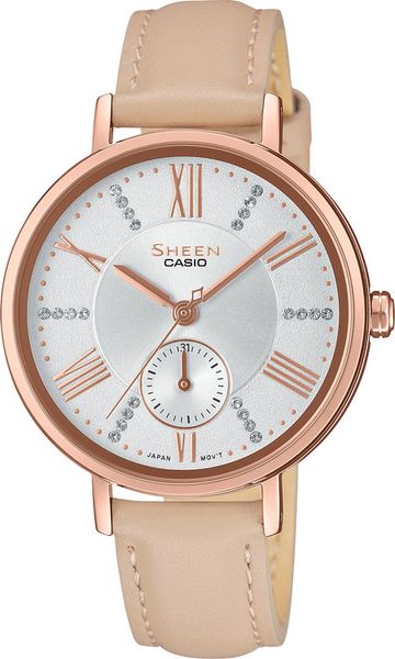 Dámske hodinky CASIO SHE 3066PGL-7B SHEEN Swarovski® Crystals