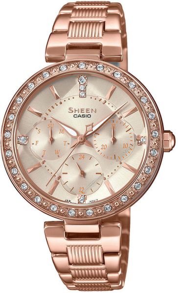 Dámske hodinky CASIO SHE-3068PG-4AUER SHEEN Swarovski® Crystals