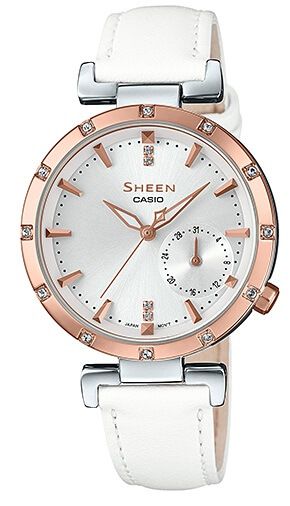 Dámske hodinky CASIO SHE 4051PGL-7A SHEEN Swarovski® Crystals