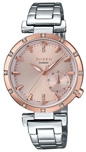 Dámske hodinky CASIO SHE 4051SG-4A SHEEN Swarovski® Crystals