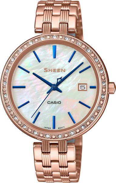 Dámske hodinky CASIO SHE 4052PG-2A SHEEN Swarovski® Crystals