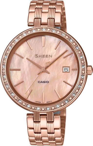 Dámske hodinky CASIO SHE-4052PG-4AUEF SHEEN Swarovski® Crystals