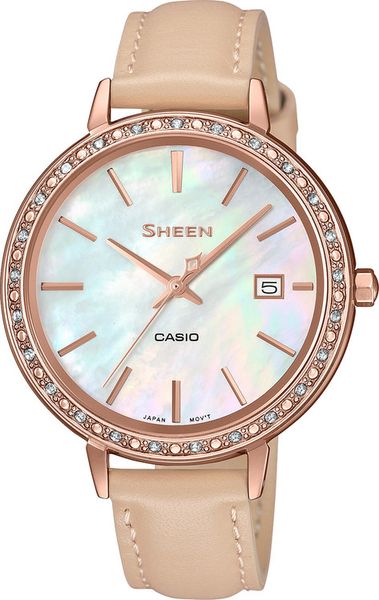 Dámske hodinky CASIO SHE 4052PGL-7B SHEEN Swarovski® Crystals