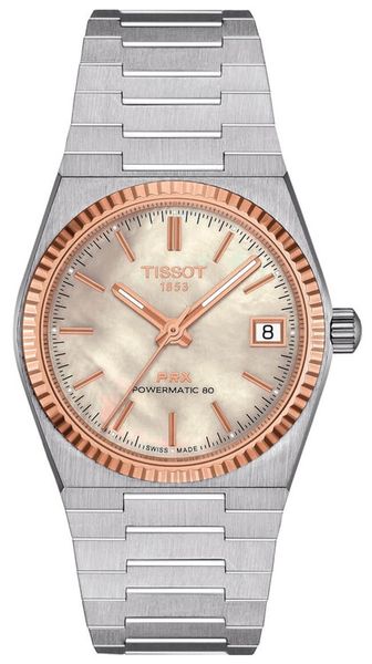 Dámske hodinky Tissot T931.207.41.111.00 PRX Powermatic 80, 18K Gold Bezel