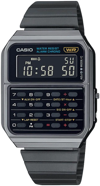 Hodinky Casio CA-500WEGG-1BEF DATA BANK Edgy, Calculator