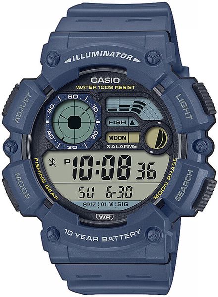 Hodinky Casio WS-1500H-2AVEF Moon phase and Fishing level