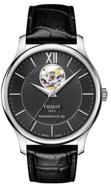 Hodinky TISSOT T063.907.16.058.00 Tradition Automatic 80 Open Heart