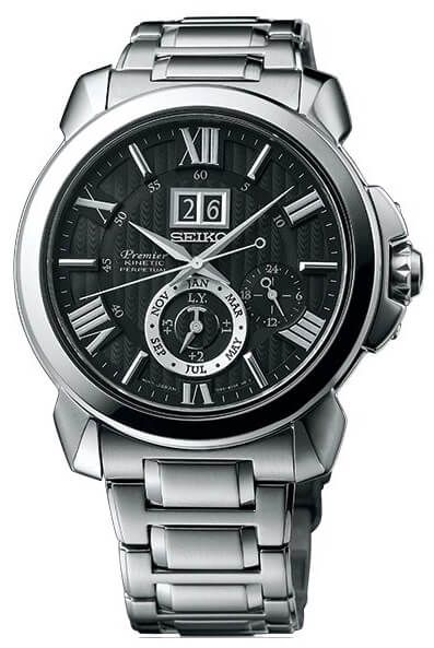 Pánske hodinky SEIKO SNP141P1 Premier Kinetic + darček