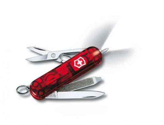 VICTORINOX 0.6226.T pocket knife SIGNATURE LITE, red translucent