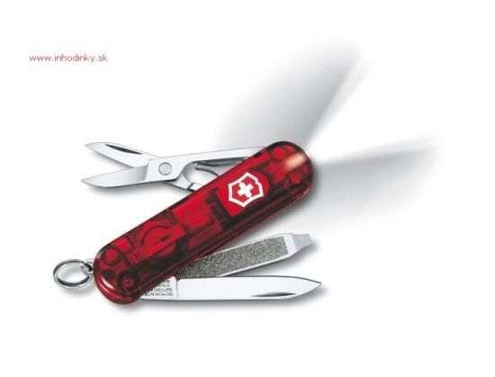 VICTORINOX 0.6228.T pocket knife SWISSLITE, red translucent, LED