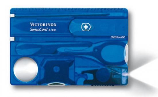 VICTORINOX 0.7322.T2 SwissCard Lite, blue translucent, white LED