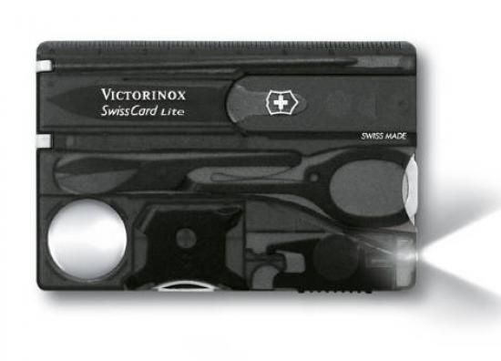 VICTORINOX 0.7333.T3 SwissCard Lite, black translucent