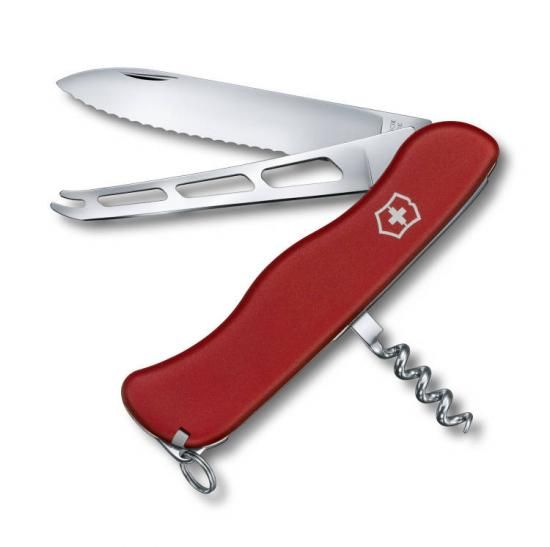 VICTORINOX 0.8833.W lockblade knife SWISS CHEESE KNIFE, red