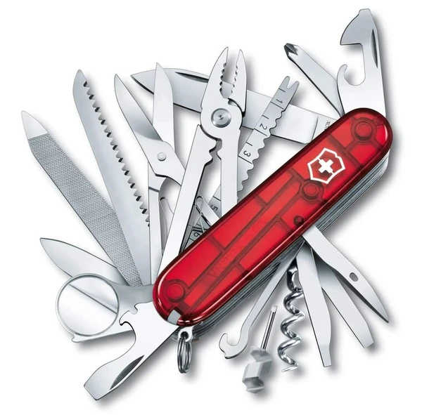 VICTORINOX Swiss Army knife 1.6795.T SwissChamp – červený transparent